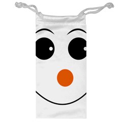 Happy Face With Orange Nose Vector File Jewelry Bag by Sudhe