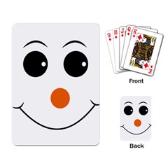 Happy Face With Orange Nose Vector File Playing Cards Single Design by Sudhe