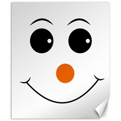 Happy Face With Orange Nose Vector File Canvas 8  X 10  by Sudhe