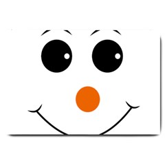 Happy Face With Orange Nose Vector File Large Doormat  by Sudhe