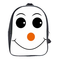 Happy Face With Orange Nose Vector File School Bag (large) by Sudhe