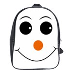 Happy Face With Orange Nose Vector File School Bag (Large) Front