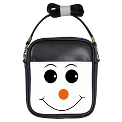 Happy Face With Orange Nose Vector File Girls Sling Bag by Sudhe