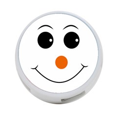 Happy Face With Orange Nose Vector File 4-port Usb Hub (one Side) by Sudhe