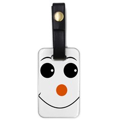 Happy Face With Orange Nose Vector File Luggage Tags (one Side)  by Sudhe