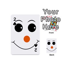 Happy Face With Orange Nose Vector File Playing Cards 54 (mini) by Sudhe