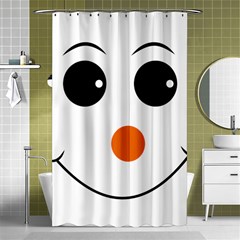 Happy Face With Orange Nose Vector File Shower Curtain 48  X 72  (small)  by Sudhe