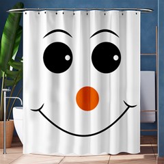 Happy Face With Orange Nose Vector File Shower Curtain 60  X 72  (medium)  by Sudhe