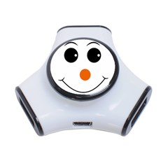 Happy Face With Orange Nose Vector File 3-port Usb Hub by Sudhe