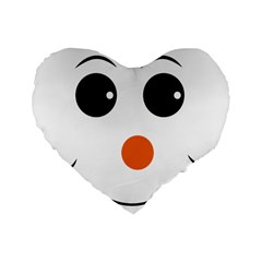 Happy Face With Orange Nose Vector File Standard 16  Premium Heart Shape Cushions by Sudhe