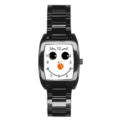 Happy Face With Orange Nose Vector File Stainless Steel Barrel Watch by Sudhe