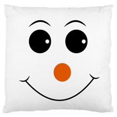 Happy Face With Orange Nose Vector File Large Flano Cushion Case (two Sides) by Sudhe