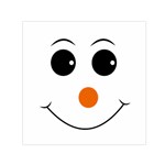 Happy Face With Orange Nose Vector File Small Satin Scarf (Square) Front