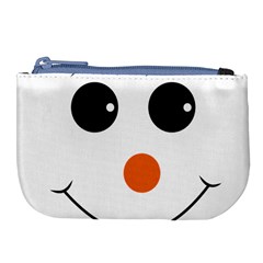 Happy Face With Orange Nose Vector File Large Coin Purse by Sudhe