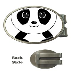 Bear Panda Bear Panda Animals Money Clips (oval)  by Sudhe