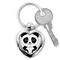 Bear Panda Bear Panda Animals Key Chains (heart)  by Sudhe