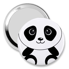 Bear Panda Bear Panda Animals 3  Handbag Mirrors by Sudhe