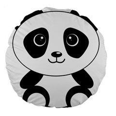 Bear Panda Bear Panda Animals Large 18  Premium Round Cushions by Sudhe