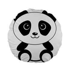 Bear Panda Bear Panda Animals Standard 15  Premium Flano Round Cushions by Sudhe