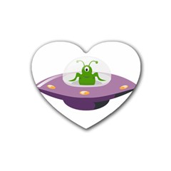 Ufo Heart Coaster (4 Pack)  by Sudhe