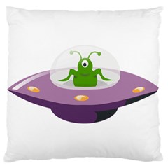 Ufo Large Flano Cushion Case (two Sides) by Sudhe