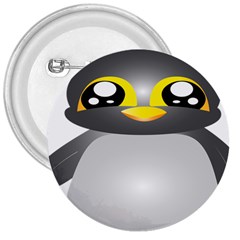 Cute Penguin Animal 3  Buttons by Sudhe