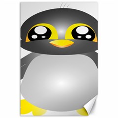 Cute Penguin Animal Canvas 12  X 18  by Sudhe