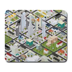 Simple Map Of The City Large Mousepads by Sudhe