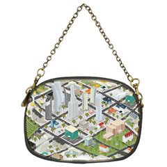 Simple Map Of The City Chain Purse (two Sides) by Sudhe