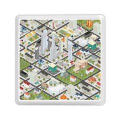 Simple Map Of The City Memory Card Reader (square) by Sudhe