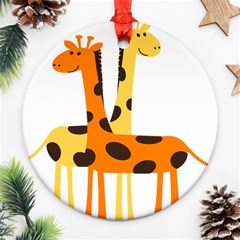 Giraffe Africa Safari Wildlife Ornament (round) by Sudhe