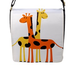 Giraffe Africa Safari Wildlife Flap Closure Messenger Bag (l) by Sudhe