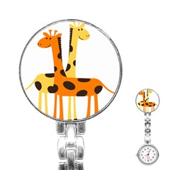 Giraffe Africa Safari Wildlife Stainless Steel Nurses Watch by Sudhe