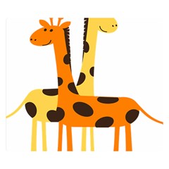 Giraffe Africa Safari Wildlife Double Sided Flano Blanket (small)  by Sudhe