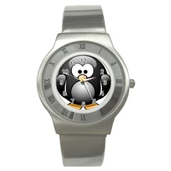 Penguin Birds Aquatic Flightless Stainless Steel Watch by Sudhe