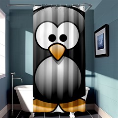 Penguin Birds Aquatic Flightless Shower Curtain 36  X 72  (stall)  by Sudhe