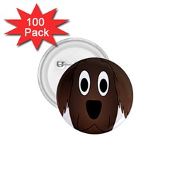 Dog Pup Animal Canine Brown Pet 1 75  Buttons (100 Pack)  by Sudhe