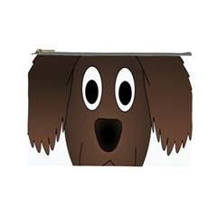 Dog Pup Animal Canine Brown Pet Cosmetic Bag (large) by Sudhe