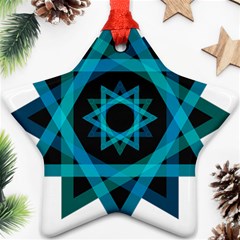 Transparent Triangles Ornament (star) by Sudhe