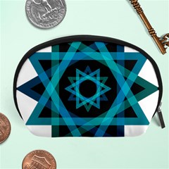 Transparent Triangles Accessory Pouch (large) by Sudhe