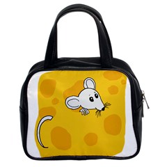 Rat Mouse Cheese Animal Mammal Classic Handbag (two Sides) by Sudhe