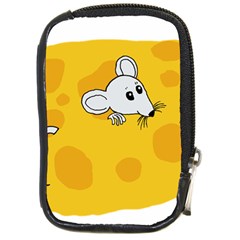 Rat Mouse Cheese Animal Mammal Compact Camera Leather Case by Sudhe