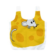 Rat Mouse Cheese Animal Mammal Full Print Recycle Bag (m) by Sudhe