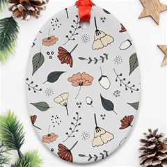 Grey Toned Pattern Ornament (oval) by Sudhe