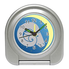 Ram Zodiac Sign Zodiac Moon Star Travel Alarm Clock by Sudhe