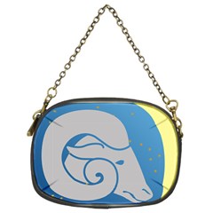 Ram Zodiac Sign Zodiac Moon Star Chain Purse (two Sides) by Sudhe