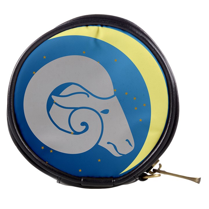 Ram Zodiac Sign Zodiac Moon Star Mini Makeup Bag