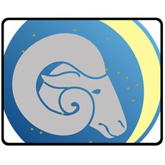 Ram Zodiac Sign Zodiac Moon Star Fleece Blanket (medium)  by Sudhe