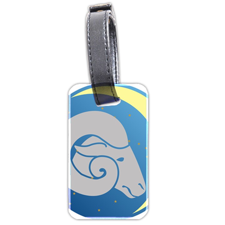 Ram Zodiac Sign Zodiac Moon Star Luggage Tags (Two Sides)