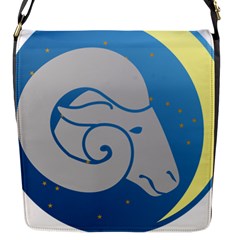 Ram Zodiac Sign Zodiac Moon Star Flap Closure Messenger Bag (s) by Sudhe